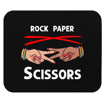 Discover Rock Paper Scissors Funny Lesbian Pride LGBT Mouse Pads