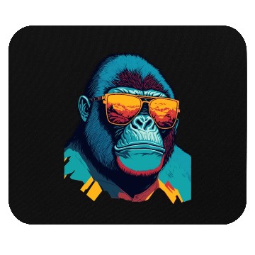 Discover Stylish Gorilla with trendy sunglasses Mouse Pads