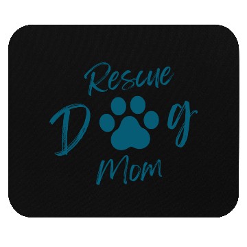Discover Rescue Dog Mom Design with Paw Print Mouse Pads