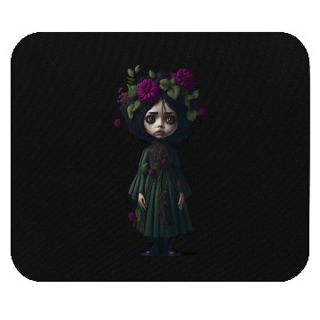 Discover Creepy Girl Doll Mouse Pads