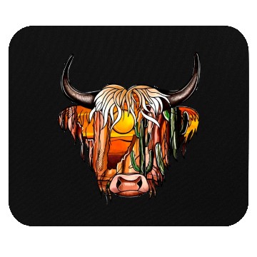 Discover Desert Dreamer Highland Cow Mouse Pads