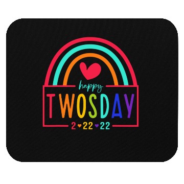Discover February 2Nd 2022 2-22-22 School Rainbow Happy Two Mouse Pads
