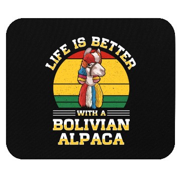 Discover Bolivia Flag Bolivian Alpaca Lover Country South Mouse Pads