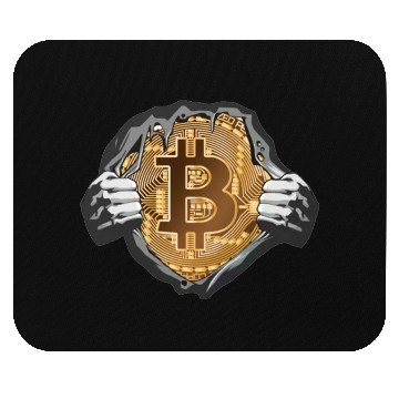 Discover Bitcoin Coin-Crypto Super Hero Mouse Pads