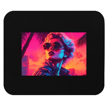 Discover Synthwave Sunset Vibes with sunglasses Mouse Pads