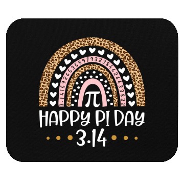 Discover Happy Pi Day Mathematic Math Teacher Leopard Rainb Mouse Pads