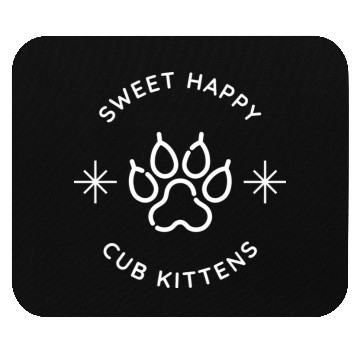 Discover Sweet Happy Cub Kittens Mouse Pads
