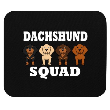 Discover Dachshund Squad Dog Team Saying Mouse Pads