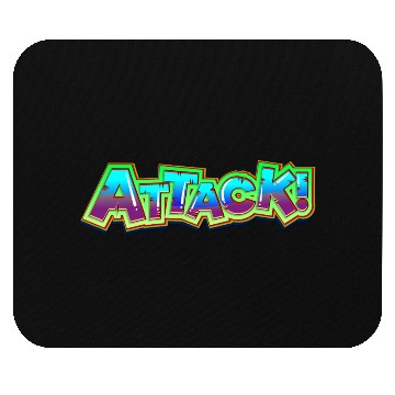 Discover Attack typography Mouse Pads