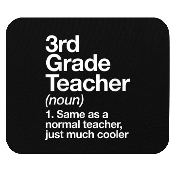 Discover 3rd Grade Teacher Definition Funny Back To School Mouse Pads