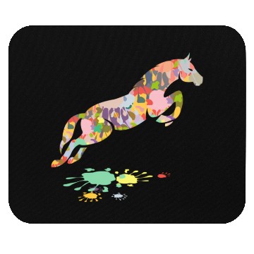 Discover Colorful Horse Jumping Horse Mouse Pads