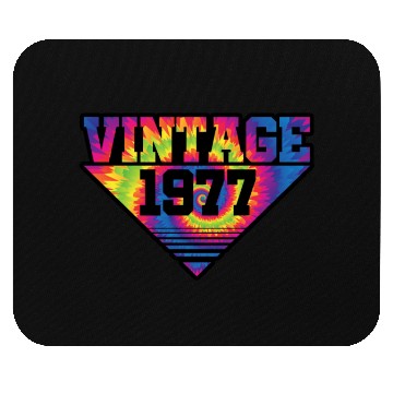 Discover Vintage 1977 Tie Dye Splash Color Triangle Mouse Pads