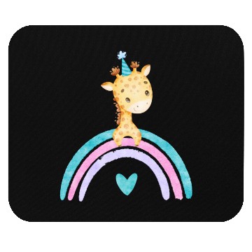 Discover Cute Colorful Giraffe Mouse Pads