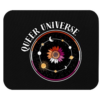 Discover LGBTQ Queer Universe, Lesbian Flag Sunflower Mouse Pads
