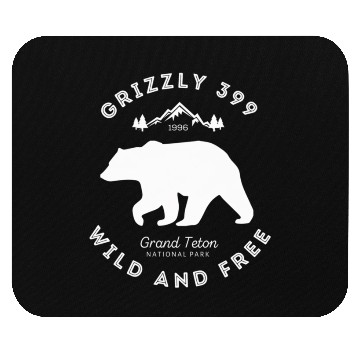 Discover Grizzly 399 Wild Free Grand Teton National Park Mouse Pads