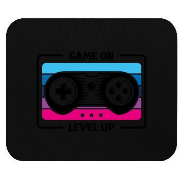 Discover Game on level up illustration black Mouse Pads