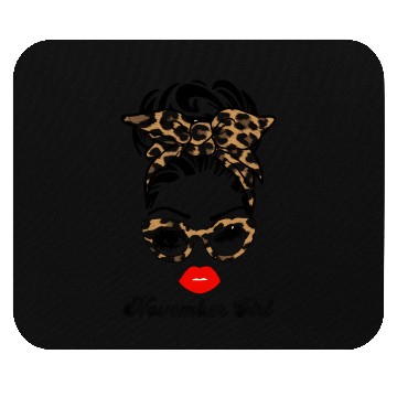 Discover November Face Wink Eyes Lady Face Mouse Pads