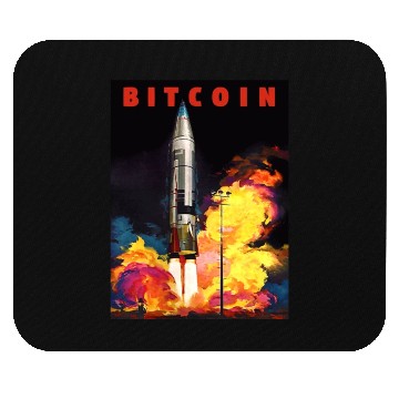Discover Bitcoin Blast-off Mouse Pads