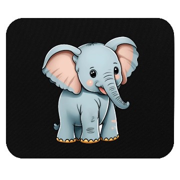 Discover Totally cute elephant Mouse Pads