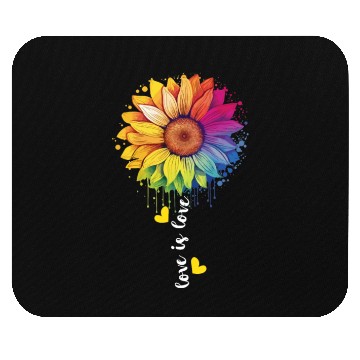 Discover Rainbow Sunflower LGBT Group Pride Transgender Pun Mouse Pads