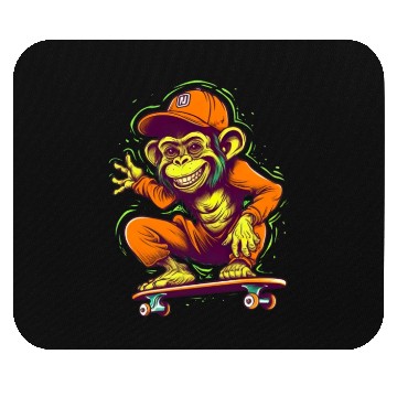 Discover Monkey on Skateboard Skater Skateboarding for Mouse Pads