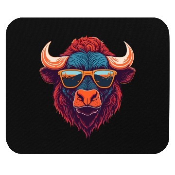 Discover Fashion forward trendy Buffalo illustration Mouse Pads