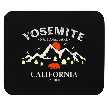 Discover Yosemite National Park California Vintage Mouse Pads