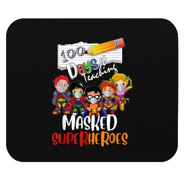 Discover 100 Days of Teaching Masked Superheroes Virtual Mouse Pads