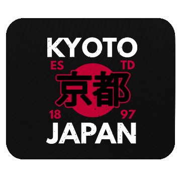 Discover kyoto japan typography retro Mouse Pads