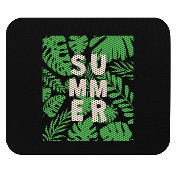 Discover leaf summer green in retro style Mouse Pads