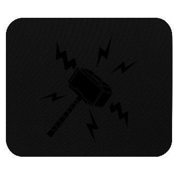 Discover Lightning Thor hammer Mouse Pads