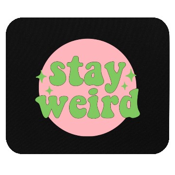 Discover Stay weird 80s yellow stars Mouse Pads