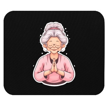 Discover Yoga Grandma Mouse Pads