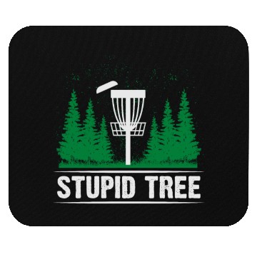 Discover Funny Disc Golf Stupid Tree Art Frisbee Mouse Pads