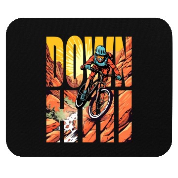 Discover Downhill - Mountain Bike Design Mouse Pads