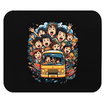 Discover Back to School Pre-K Kindergarten School Bus Mouse Pads