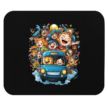 Discover Back to School Pre-K Kindergarten School Bus Mouse Pads