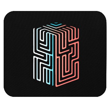 Discover 3D Geometric Maze Line Design Mouse Pads