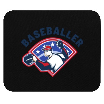 Discover Baseballer Baseball Pitcher Sports Club Player Mouse Pads