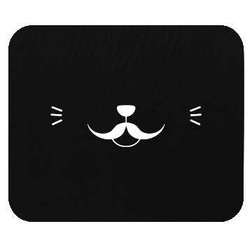 Discover Moustache Cat Face Mouse Pads