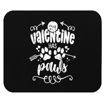 Discover My Valentine Has Paws Mouse Pads