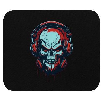 Discover angry skull Mouse Pads