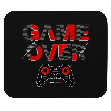 Discover Vector game over typography with controller Mouse Pads