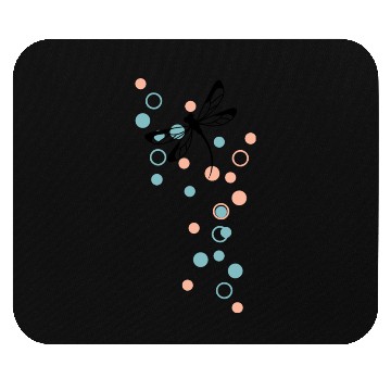 Discover Dragonfly and dots Mouse Pads