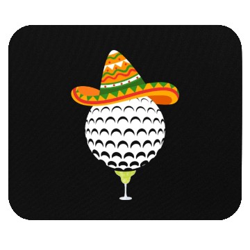 Discover Margarita Golf Ball Mexican Sombrero Mouse Pads