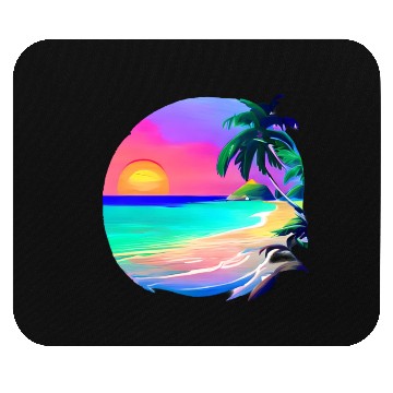 Discover Vintage Caribbean Beach Serenity Mouse Pads