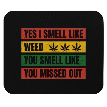 Discover Yes I Smell Like Weed Retro Flag Mouse Pads