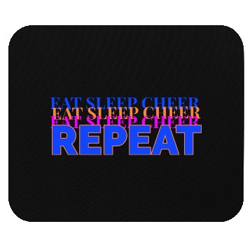 Discover eat sleep cheer repeat quote red nostalgia Mouse Pads