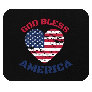 Discover God Bless America, Heart Flag Shape. Mouse Pads