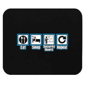 Discover Eat Sleep Security Guard Repeat Mouse Pads